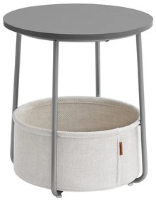 Странична маса NOIRA сива/бяла