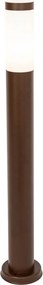 Стълб за външна лампа ръждивокафяв с опал 80 см IP44 - Rox