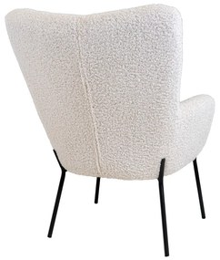 Бял фотьойл от изкуствена кожа Glasgow - House Nordic