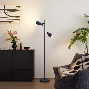 Модерна подова лампа синя 2 светлини - Stijn