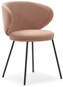 Светлорозови тапицирани трапезни столове в комплект 2 бр. Rush – Marckeric