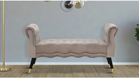 Кафяво-сива кадифена пейка Paris – Mauro Ferretti