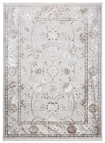 Светлобежово-сив килим с винтидж дизайн и шарки Ширина: 80 см | Дължина: 150 см