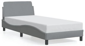 373065 vidaXL Рамка за легло Dover, светлосива, 80x200 см, плат