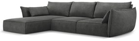Сив ъглов диван (ляв ъгъл) Vanda - Mazzini Sofas
