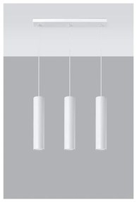 Бяла лампа за таван 3 Castro - Nice Lamps
