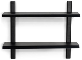 Черен на няколко нива метален стенен рафт 60 cm Hola – Spinder Design