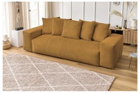 Диван от рипсено кадифе в цвят горчица 280 cm Voltaire – Bobochic Paris