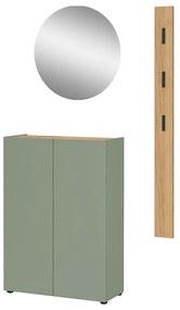 Светлозелен комплект за коридор от декор от дъб 104x200x33 cm Alviano – Germania