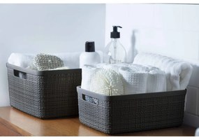 Тъмно сива кошница за съхранение , 5 л Jute - Curver