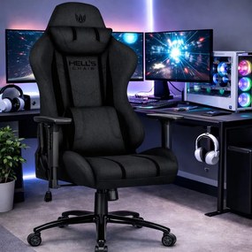 Ергономичен геймърски стол HC-1013 - черно покритие от висококачествен плат