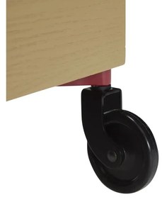 Количка от ясенова дървесина на колела 42x37 cm Fresh - Hübsch