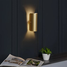Модерна стенна лампа златна 2 светлини - Gotthard