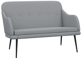 351483 vidaXL Пейка, светлосива, 110x76x80 см, плат