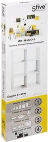 Рафт 5five Mix'n Modul, 6 отделения, MDF, 68x32x101 cm - Дървесен