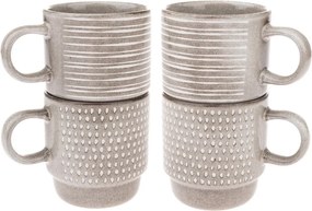 Светлокафяви керамични чаши в комплект 4 бр. 290 ml – Dakls