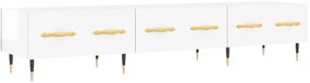 829134 vidaXL ТВ шкаф, бял гланц, 150x36x30 см, инженерно дърво