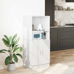 860121 vidaXL Кухненски шкаф, бял, 57x41,5x131,5 см, инженерно дърво