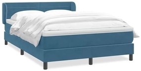 3317617 vidaXL Боксспринг легло с матрак, тъмносиньо, 160x210 см, кадифе
