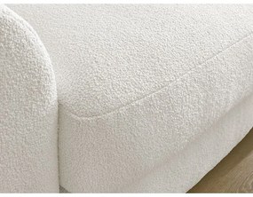 Бял ъглов диван от прежда с примки от букле (десен ъгъл) Leonore – Bobochic Paris