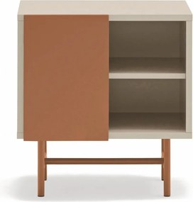Матово нощно шкафче с рафтове в тухлен цвят/бежово Nube – Teulat