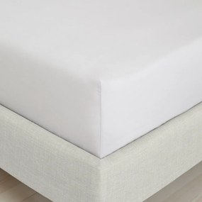 Сив еластичен чаршаф от памук перкал 150x200 cm Cotton Percale – Bianca