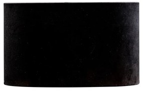 Кадифена абажура черна овална 25/16/15