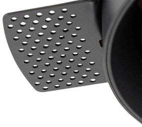 Модерен вграден прожектор черен GU10 AR111 кръгъл без рамка - Oneon Honey