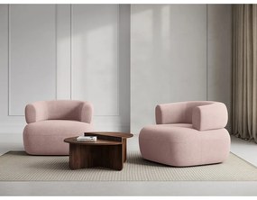 Светлорозово кресло от плат букле Jenny – Micadoni Home
