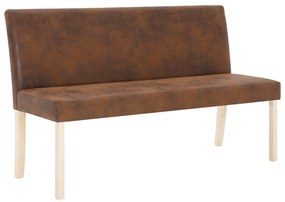 281333 vidaXL Пейка, 139,5 см, кафява, изкуствен велур