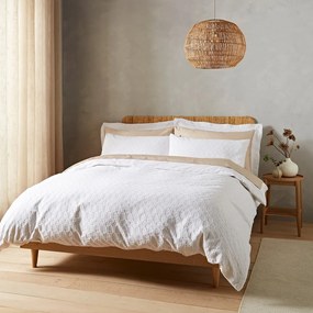 Бяло памучно спално бельо за двойно легло 200x200 cm - Bianca