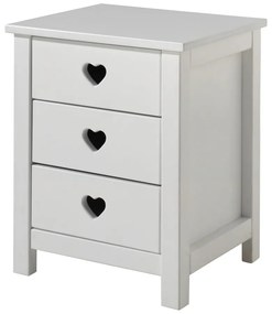 Бяло детско нощно шкафче Amori - Vipack