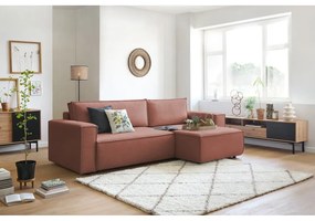 Розов променлив разтегателен диван Nihad - Bobochic Paris