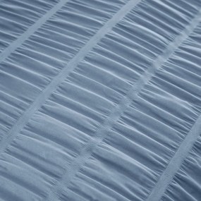 Синьо двойно крепирано спално бельо 200x200 cm Seersucker – Catherine Lansfield