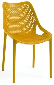 Жълт пластмасов градински стол Bilros - Rojaplast