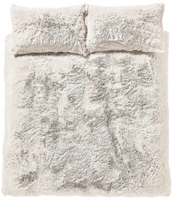 Бяло спално бельо за двойно легло от микроплюш 230x220 cm Cuddly - Catherine Lansfield