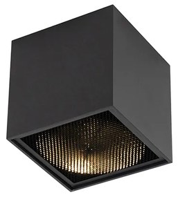 Дизайнерски повърхностно монтиран прожектор черен GU10 111mm - Box Honey