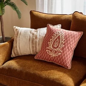 Декоративна възглавница atmosphera Sienna, Райе, Екрю, 38×58 cm