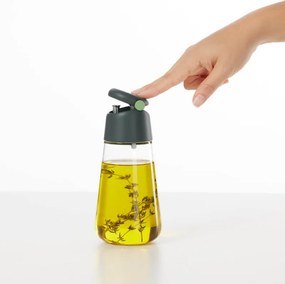 Бутилка за олио/зехтин Lekue 1010190, 8x17.4 см, 400 мл, +4/+80°C, Плавно изливане, Стъкло, Зелен