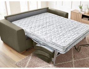 Зелено-кафяв разтегателен диван от рипсено кадифе 225 cm Augustin – Bobochic Paris