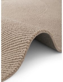 Бежов ръчно изработен вълнен килим 80x150 cm Eleni Light Beige – Hanse Home
