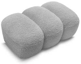 Светлосива табуретка от прежда с примки от букле Hippolyte – Bobochic Paris