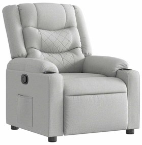 4019928 vidaXL Recliner Chair Cloud Grey Fabric