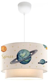 Детски полилей CANDY 1xE27/40W/230V бял/многоцветен