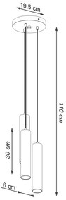 Черна висяща лампа ø 6 cm Castro - Nice Lamps