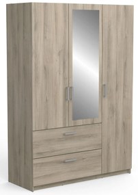 Гардероб Coben Трикрилен-дъб