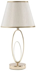 Бяла настолна лампа със златист дизайн Flush - Mauro Ferretti
