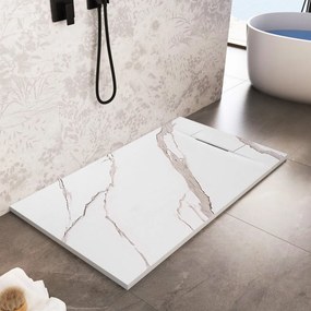 Корито за душ кабина Bazalt CARRARA WHITE 90x120