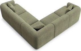 Зелен ъглов диван от рипсено кадифе Campi – Cosmopolitan Design