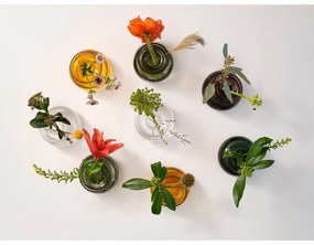 Светлосива стъклена ръчно изработена ваза (височина 9 cm) Inu – Zone